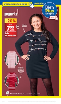 Promo Robe Fille dans le catalogue Lidl du moment à la page 76