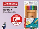 Fineliner Point 88 10er-Etui von STABILO im aktuellen V-Markt Prospekt für 5,99 €