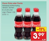 Aktuelles Coca-Cola oder Fanta Angebot bei Netto Marken-Discount in Schwedt (Oder) ab 3,99 €