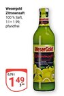 Aktuelles Zitronensaft Angebot bei GLOBUS in Saarbrücken ab 1,49 €