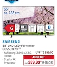 55” UHD-LED-Fernseher GU55U7079 von SAMSUNG für 345,09 € bei METRO im Angebot 55” UHD-LED-Fernseher GU55U7079 von SAMSUNG im aktuellen METRO Prospekt