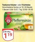Kräutertee Angebote von Teekanne bei GLOBUS Salzgitter für 1,19 €