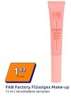 Flüssiges Make-up im Action Prospekt Flüssiges Make-up von FAB Factory im aktuellen Action Prospekt für 1,49 €