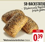 Aktuelles Weltmeisterbrötchen Angebot bei E center in Freiburg (Breisgau) ab 0,39 €