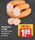 Fleischwurst im Ring im Angebot bei REWE in Hennef Fleischwurst im Ring Angebote bei REWE Hennef für 1,09 €