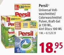 Vollwaschmittel von Persil im aktuellen Rossmann Prospekt für 18.95€