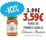 Purée de Pommes Vanille - Coteaux Nantais à 3,59 € dans le catalogue Naturalia