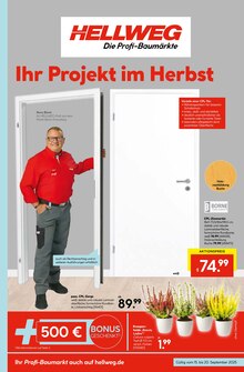 Hellweg Prospekt Ihr Projekt im Herbst! mit 24 Seiten