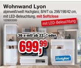Aktuelles Wohnwand Lyon Angebot bei Die Möbelfundgrube in Saarbrücken ab 69,99 €