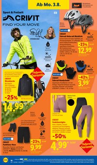 Fahrradbekleidung im aktuellen Lidl Prospekt (Mannheim) Fahrradbekleidung im Lidl Prospekt "LIDL LOHNT SICH" mit 69 Seiten (Mannheim)