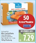 Bio-Lachsfilets von followfish für 7,29 € bei E center im Angebot Bio-Lachsfilets von followfish im aktuellen E center Prospekt