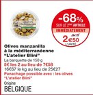 Olives manzanilla à la méditerranéenne - L’atelier Blini dans le catalogue Monoprix