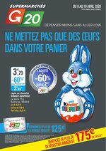 Catalogue G20 "Ne mettez pas que des oeufs dans votre panier", 20 pages, à Thionville sur Opton, 08/04/2020 - 19/04/2020 Prospectus G20 "Ne mettez pas que des oeufs dans votre panier", 20 pages, à Thionville sur Opton, 08/04/2020 - 19/04/2020