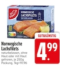 Norwegische Lachsfilets von Gut & Günstig im aktuellen EDEKA Prospekt für 4,99 €