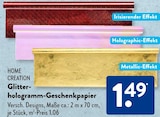 Glitter-hologramm-Geschenkpapier im ALDI SÜD Prospekt Glitter-hologramm-Geschenkpapier von HOME CREATION im aktuellen ALDI SÜD Prospekt für 1,49 €