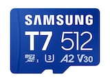 T7, Micro-SD microSD Speicherkarte, 512 GB im MediaMarkt Saturn Prospekt T7, Micro-SD microSD Speicherkarte, 512 GB von SAMSUNG im aktuellen MediaMarkt Saturn Prospekt für 94,99 €