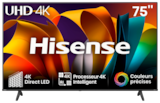 Tv Led 75"/189 Cm Hisense 75A69N en promo chez Auchan Hypermarché Créteil à 749,00 €