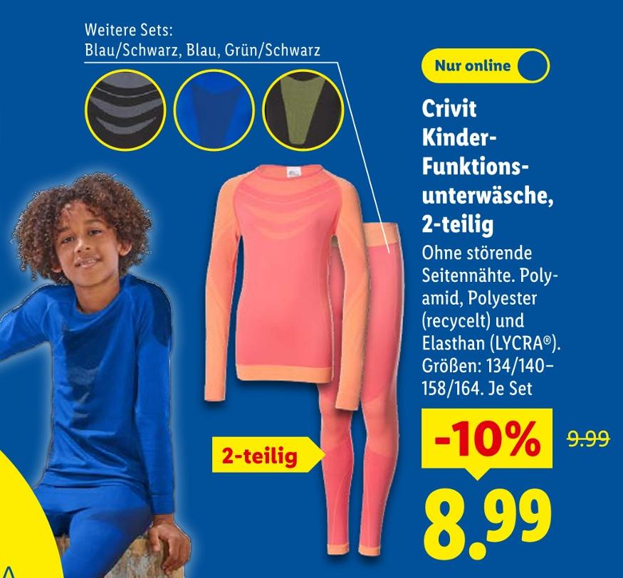 Kinder-Funktionsunterwäsche, 2-teilig