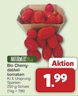 Bio Cherry-Datteltomaten von Naturwert Bio für 1,99 € bei famila Nordwest im Angebot Bio Cherry-Datteltomaten von Naturwert Bio im aktuellen famila Nordwest Prospekt