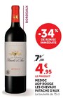 Médoc AOP Rouge Patache d'Aux - Les Chevaux en promo chez U Express Bordeaux à 4,95 €