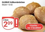 Aktuelles Vollkornbrötchen Angebot bei GLOBUS in Krefeld ab 2,09 €