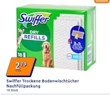 Trockene Bodenwischtücher Nachfüllpackung von Swiffer im aktuellen Action Prospekt