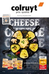 Catalogue Colruyt avec 8 pages de promos Prospectus Colruyt, "Cheese", pages, 25/01/2023 - 29/01/2023