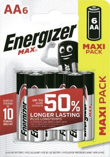 Lot de 6 piles Alcaline AA MAX - Géant Casino à Paris Lot de 6 piles Alcaline AA MAX en promo chez Géant Casino Paris à 6,90 €
