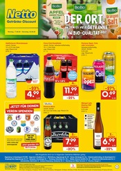 Getränke im Netto Marken-Discount Prospekt in Weiden Aktueller Netto Marken-Discount Prospekt mit Getränke, "DER ORT, AN DEM DU IMMER AUSGEZEICHNETE PREISE FINDEST.", Seite 1