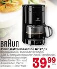 Filter-Kaffeemaschine KF47/1 Angebote von Braun bei E center Dreieich für 39,99 €