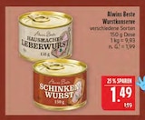 Hausmacher Leberwurst Angebote von Alwins Beste bei Marktkauf Altenburg für 1,49 €