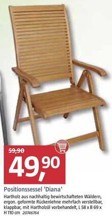 Positionssessel 'Diana' bei BAUHAUS in Hamburg Positionssessel 'Diana' im Angebot bei BAUHAUS Hamburg für 49,90 €