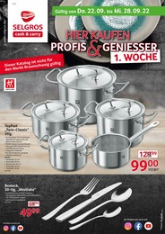 Selgros Prospekt für Köln mit 32 Seiten Selgros Prospekt für Köln: "cash & carry", 32 Seiten, 22.09.2022 - 28.09.2022