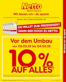 Netto Marken-Discount Prospekt Vor dem Umbau 10% AUF ALLES. mit 2 Seiten