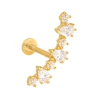 Piercing en or jaune et oxydes de zirconium ronds poires dans le catalogue E.Leclerc