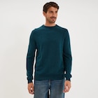 Pull col rond manches longues bleu canard homme en promo chez La Halle Pull col rond manches longues bleu canard homme dans le catalogue La Halle
