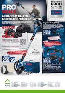 RHG Baucentrum Prospekt Pro DEALS von BOSCH mit 2 Seiten