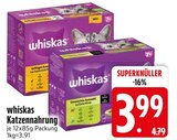 Katzennahrung im EDEKA Prospekt Katzennahrung von whiskas im aktuellen EDEKA Prospekt für 3,99 €