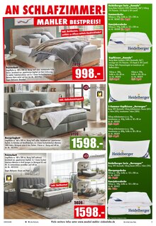 Bett im Möbel Mahler Siebenlehn Prospekt "5 MEGASTARKE EINKAUFSTAGE!" mit 16 Seiten (Leipzig)