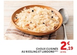 Choux cuisinés au riesling et lardons - Super U à Corbeil-Essonnes Choux cuisinés au riesling et lardons en promo chez Super U Corbeil-Essonnes à 2,19 €