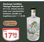 Thüringer Naturpark Gin Angebote von Altenburger Destillerie bei GLOBUS Jena für 17,99 €