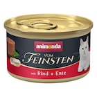 Animonda Cat Dose vom Feinsten Mousse Adult Rind + Ente  85 g bei Zookauf im Prospekt "" für 0,55 €