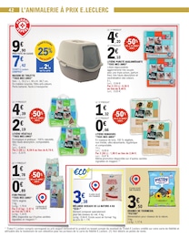 Prix et réduction Litière agglomérante chat dans le prospectus E.Leclerc en cours Offre Litière agglomérante chat dans le catalogue E.Leclerc du moment à la page 42