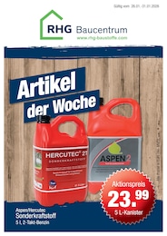 Baumärkte Prospekt von RHG Baucentrum Bernsbach RHG Baucentrum Prospekt: "Artikel der Woche", 1 Seite, 26.01.2026 - 31.01.2026