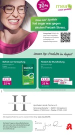 Aktueller mea - meine apotheke Apotheken Prospekt in Königsbronn und Umgebung, "Unsere August-Angebote" mit 4 Seiten, 01.08.2025 - 31.08.2025