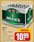 Pils im Angebot bei REWE in Saarbrücken Pils Angebote von Beck's bei REWE Saarbrücken für 10,99 €