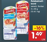 Zwiebelmettwurst Angebote von Zimbo bei Netto Marken-Discount Melle für 1,49 €