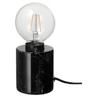 Tischleuchte + LED-Leuchtmittel Marmor schwarz/rund klar Angebote von MARKFROST / LUNNOM bei IKEA Cuxhaven für 24,98 €