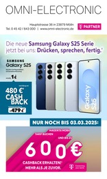 Omni-Electronic Prospekt für Ratzeburg: "Die neue Samsung Galaxy S25 Serie jetzt bei uns: Drücken, sprechen, fertig.", 8 Seiten, 04.02.2025 - 09.02.2025