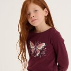 T-shirt smocké manches longues coton bordeaux fille - La Halle T-shirt smocké manches longues coton bordeaux fille à 8,99 € dans le catalogue La Halle